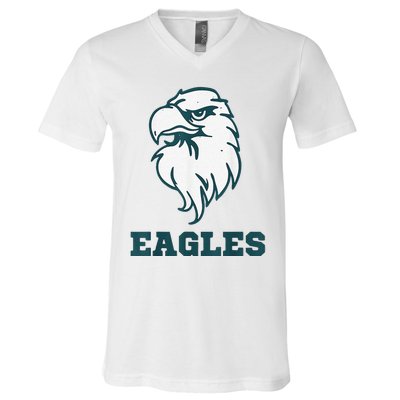 Vintage Eagle Flying Bird Inspirational Eagle Fan V-Neck T-Shirt