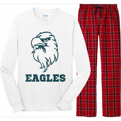 Vintage Eagle Flying Bird Inspirational Eagle Fan Long Sleeve Pajama Set