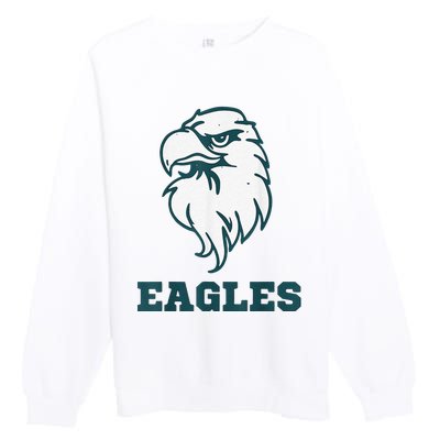 Vintage Eagle Flying Bird Inspirational Eagle Fan Premium Crewneck Sweatshirt