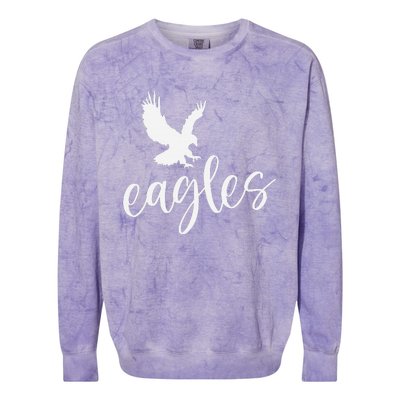 Vintage E.A.G.L.E.S Flying Bird Inspirational Colorblast Crewneck Sweatshirt