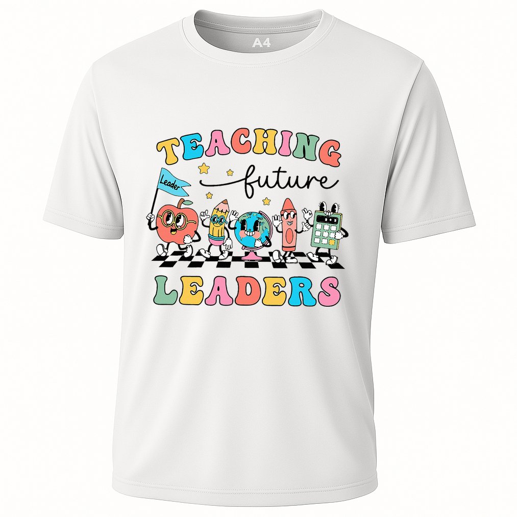 Vintage Educating Future Leaders Cool Teacher Cooling Performance Crew T-Shirt