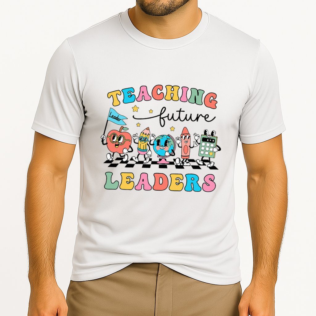 Vintage Educating Future Leaders Cool Teacher Cooling Performance Crew T-Shirt