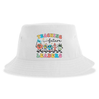 Vintage Educating Future Leaders Cool Teacher Sustainable Bucket Hat