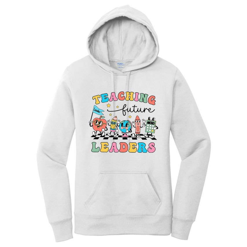 Vintage Educating Future Leaders Cool Teacher Women's Pullover Hoodie