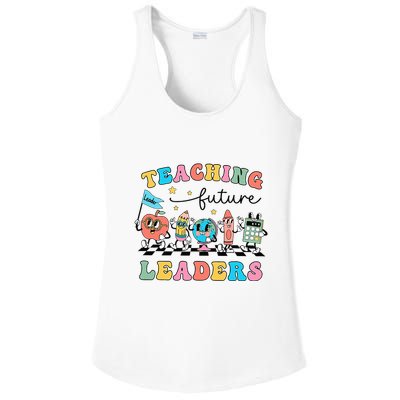Vintage Educating Future Leaders Cool Teacher Ladies PosiCharge Competitor Racerback Tank
