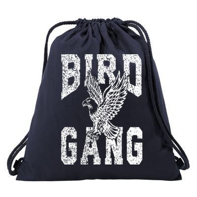 Vintage Eagles Flying E.A.G.L.E.S Fly Bird Gang Inspirational Drawstring Bag