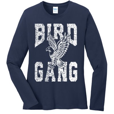Vintage Eagles Flying E.A.G.L.E.S Fly Bird Gang Inspirational Ladies Long Sleeve Shirt