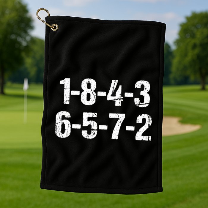 V8 Engine Firing Order 18726543 Eight Cylinder Car Tuning Gift Golf Towel