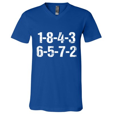 V8 Engine Firing Order 18726543 Eight Cylinder Car Tuning Gift V-Neck T-Shirt