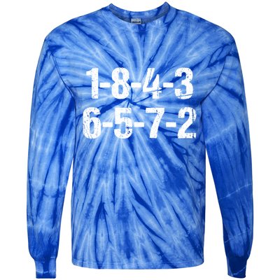 V8 Engine Firing Order 18726543 Eight Cylinder Car Tuning Gift Tie-Dye Long Sleeve Shirt