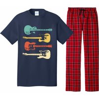 Vintage Electric Guitars Distressed Men Women Kids Pajama Set