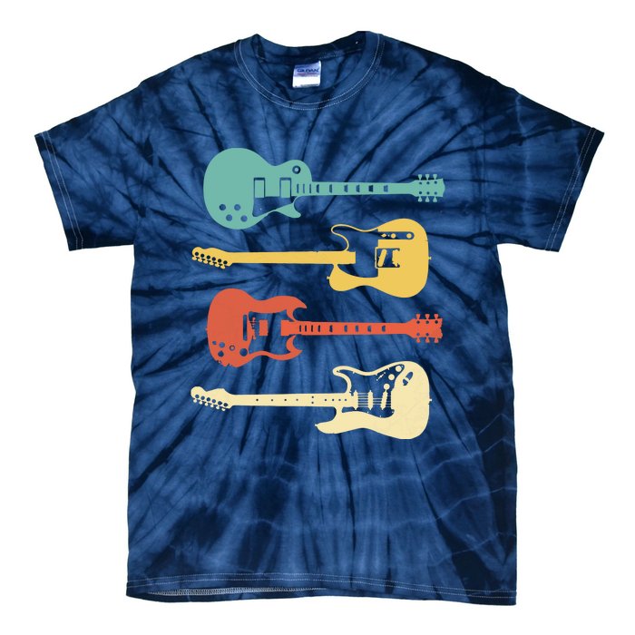 Vintage Electric Guitars Distressed Men Women Kids Tie-Dye T-Shirt