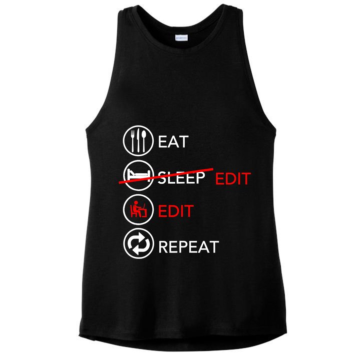 Video Editing Gift Film Making Gift For Video Editor Gift Ladies PosiCharge Tri-Blend Wicking Tank