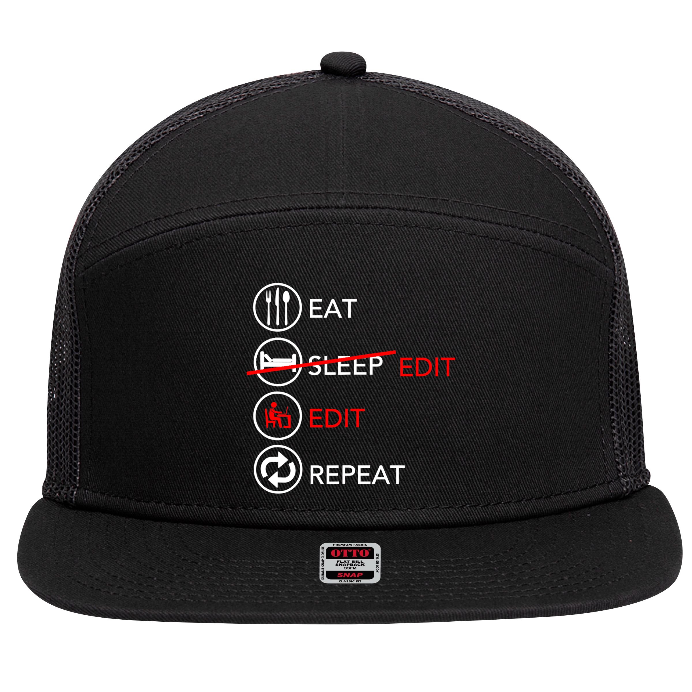 Video Editing Gift Film Making Gift For Video Editor Gift 7 Panel Mesh Trucker Snapback Hat
