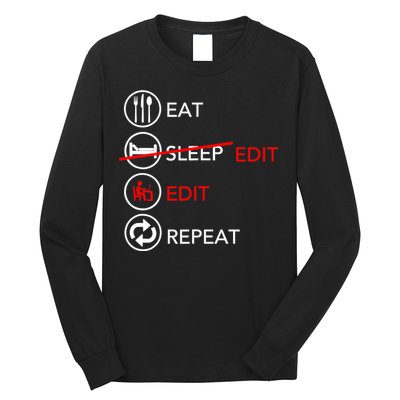 Video Editing Gift Film Making Gift For Video Editor Gift Long Sleeve Shirt