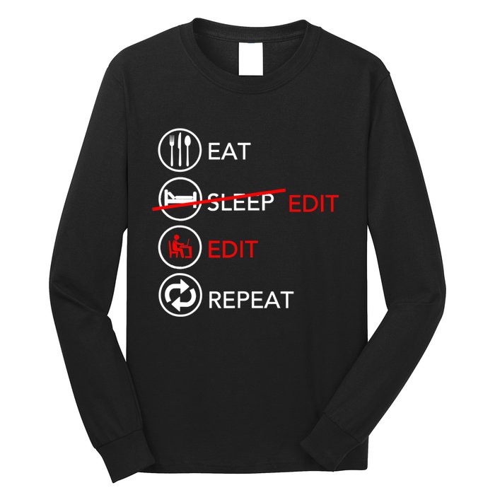 Video Editing Gift Film Making Gift For Video Editor Gift Long Sleeve Shirt