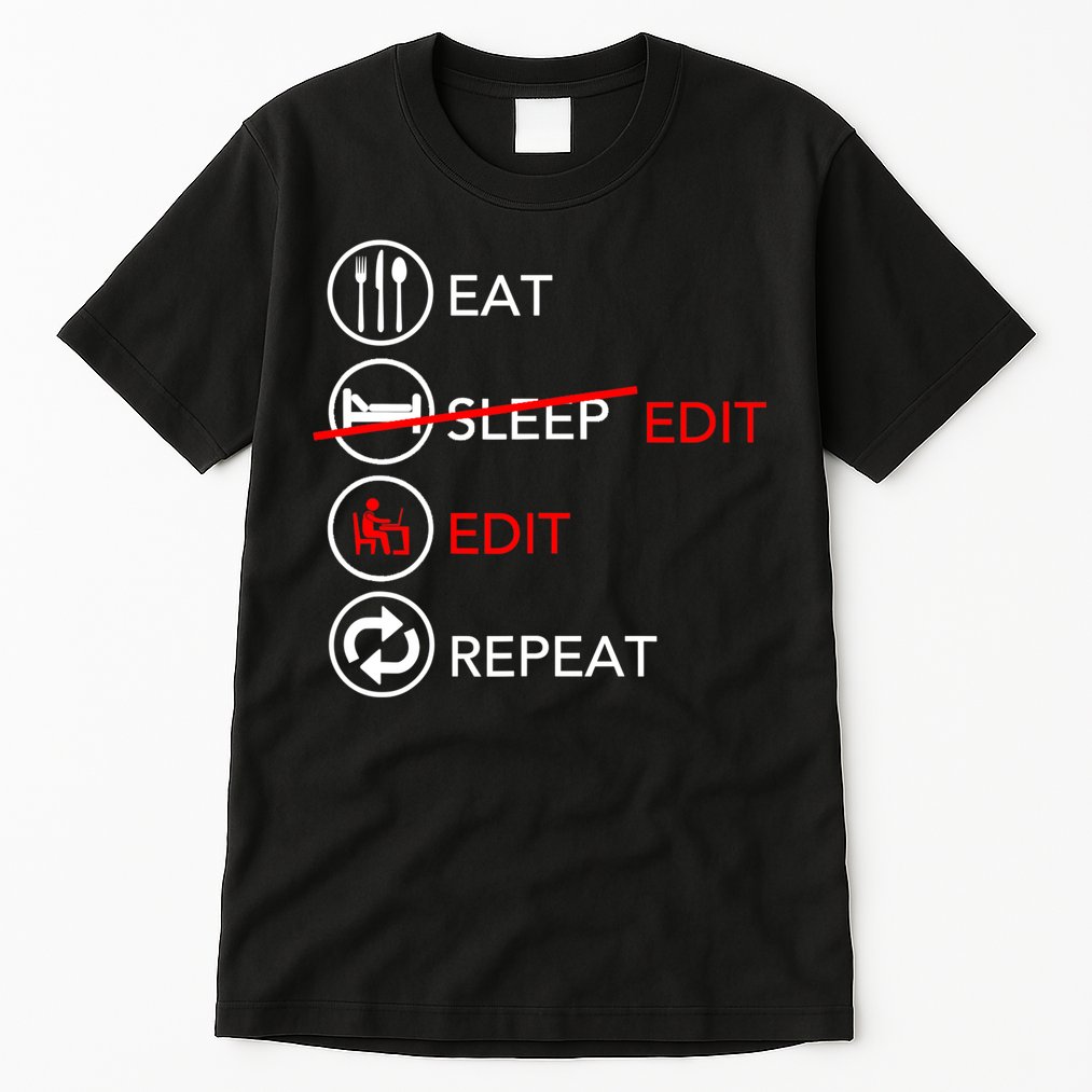 Video Editing Gift Film Making Gift For Video Editor Gift Tall T-Shirt