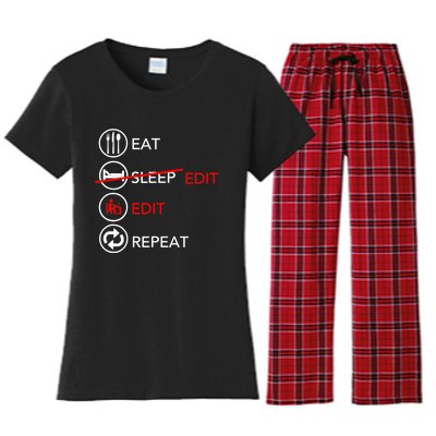 Video Editing Gift Film Making Gift For Video Editor Gift Women's Flannel Pajama Set