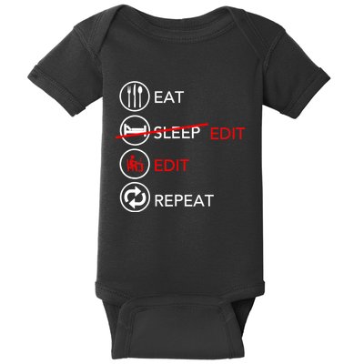 Video Editing Gift Film Making Gift For Video Editor Gift Baby Bodysuit