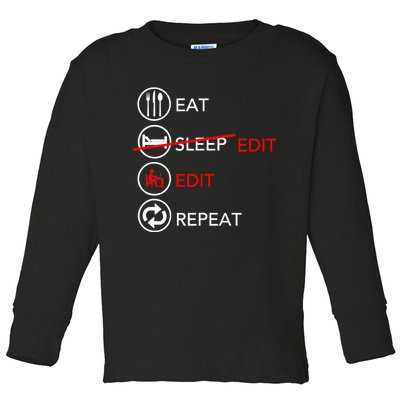 Video Editing Gift Film Making Gift For Video Editor Gift Toddler Long Sleeve Shirt