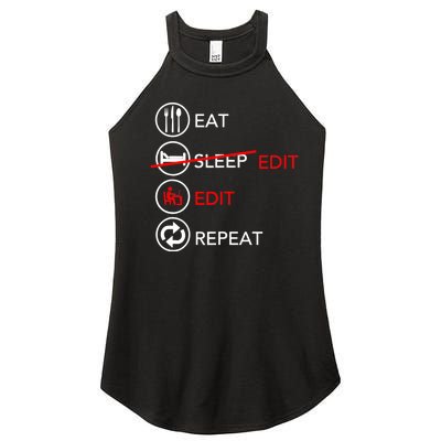 Video Editing Gift Film Making Gift For Video Editor Gift Women's Perfect Tri Rocker Tank