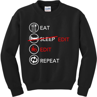 Video Editing Gift Film Making Gift For Video Editor Gift Kids Sweatshirt