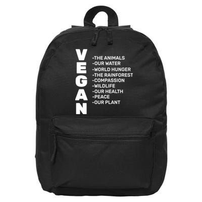 Vegan Because Of Life 16 in Basic Backpack