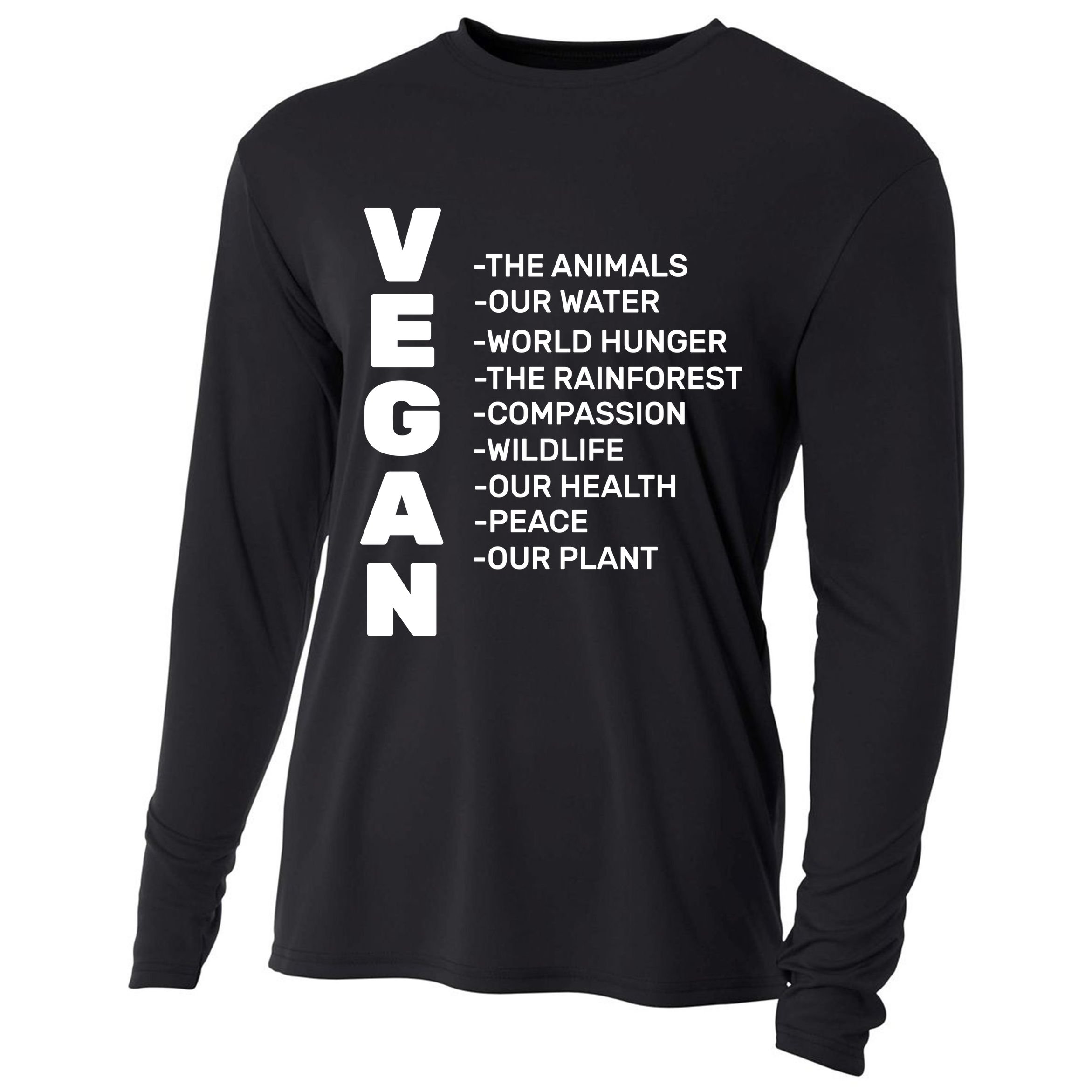 Vegan Because Of Life Cooling Performance Long Sleeve Crew