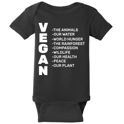 Vegan Because Of Life Baby Bodysuit