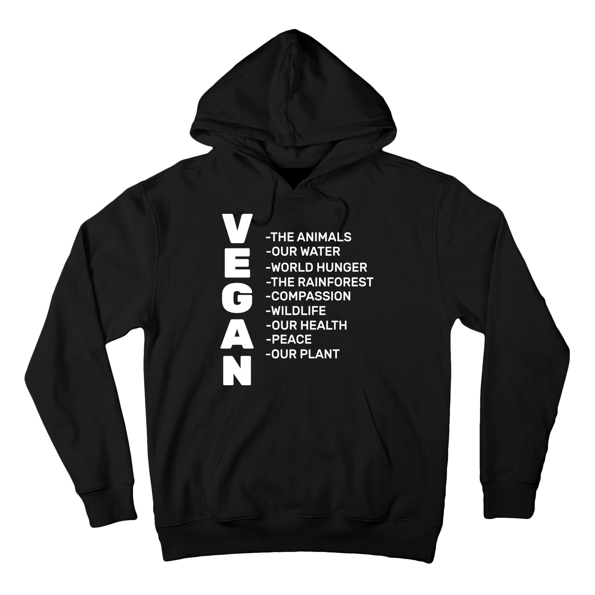 Vegan Because Of Life Tall Hoodie