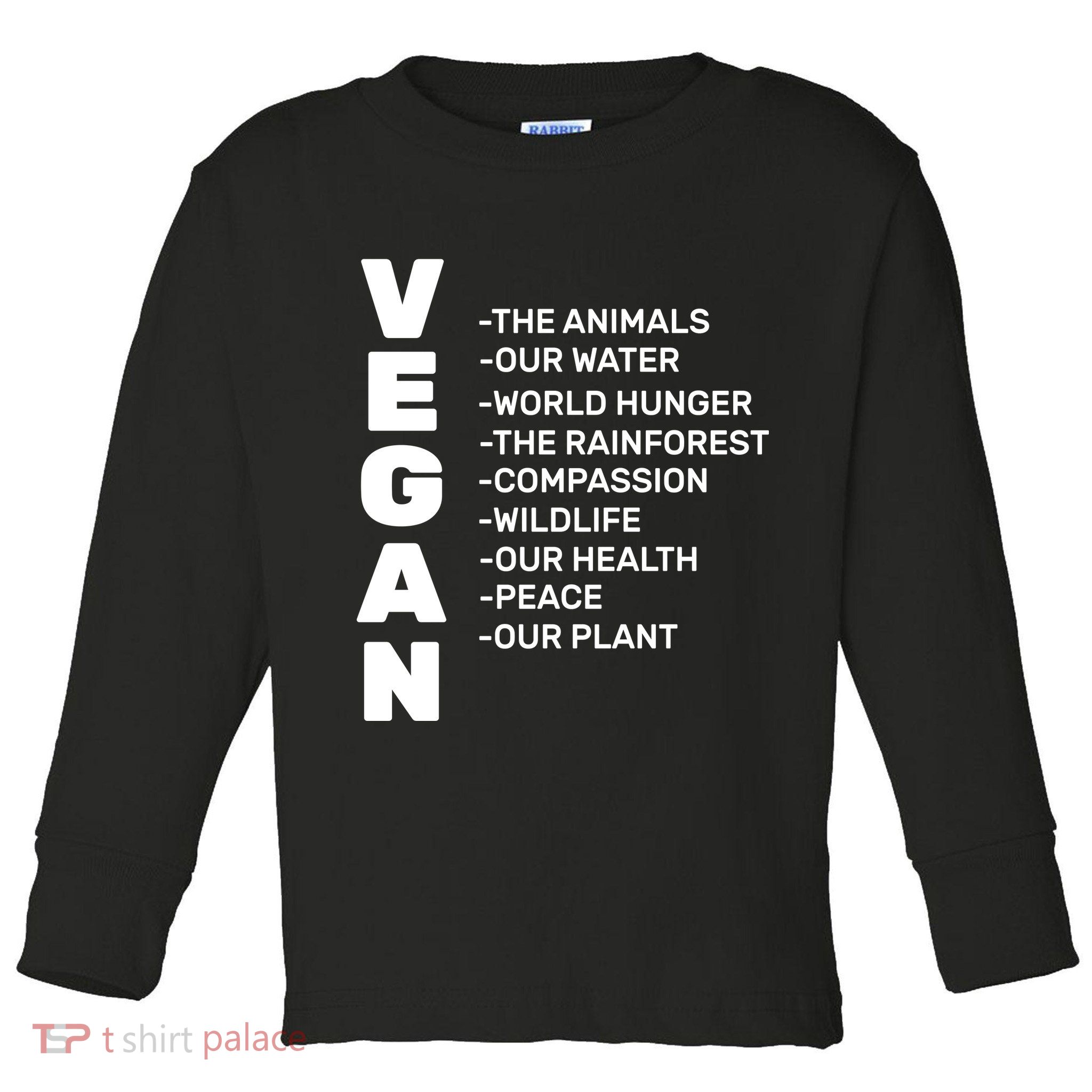 Vegan Because Of Life Toddler Long Sleeve Shirt