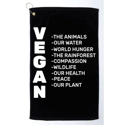 Vegan Because Of Life Golf Towel