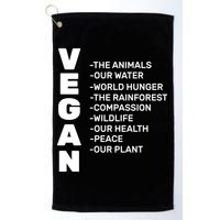 Vegan Because Of Life Golf Towel