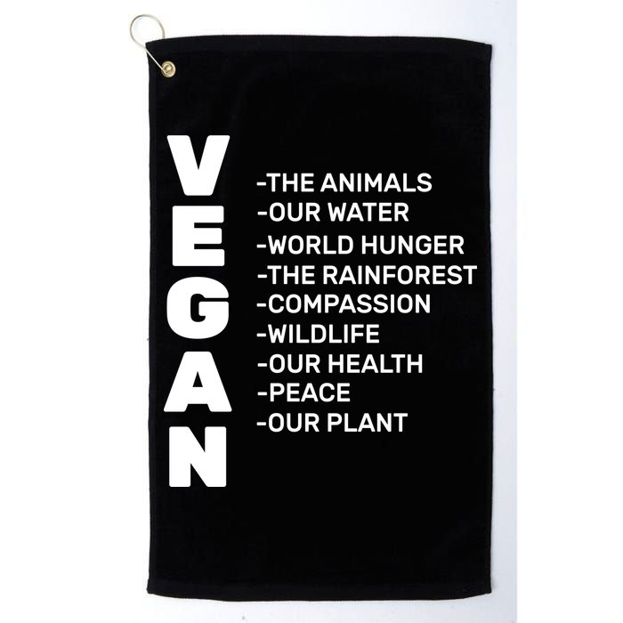 Vegan Because Of Life Golf Towel
