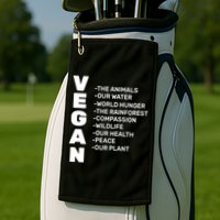 Vegan Because Of Life Golf Towel