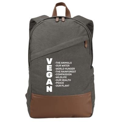 Vegan Because Of Life Cotton Canvas Backpack