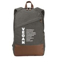 Vegan Because Of Life Cotton Canvas Backpack