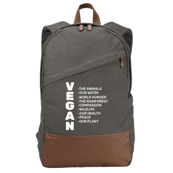 Vegan Because Of Life Cotton Canvas Backpack