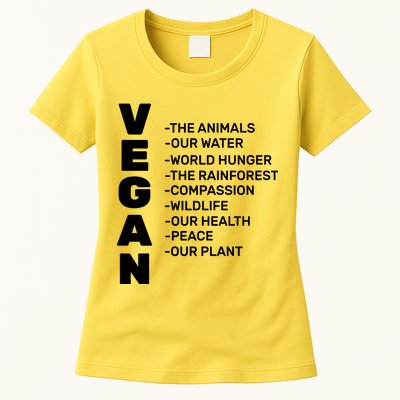 Vegan Because Of Life Womens T-Shirt