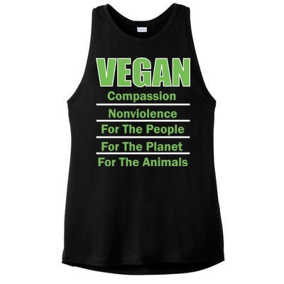 Vegan Message Ladies PosiCharge Tri-Blend Wicking Tank