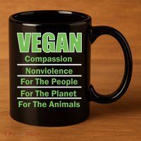 Vegan Message 11oz C Handle Ceramic Mug