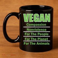 Vegan Message 11oz C Handle Ceramic Mug
