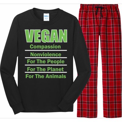 Vegan Message Long Sleeve Pajama Set