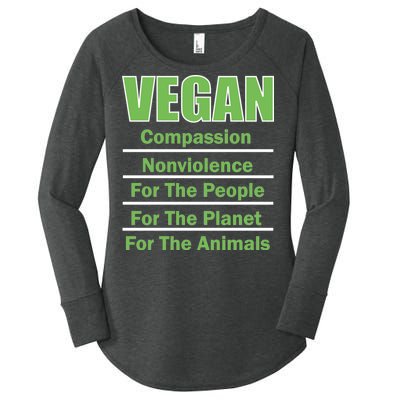 Vegan Message Women's Perfect Tri Tunic Long Sleeve Shirt