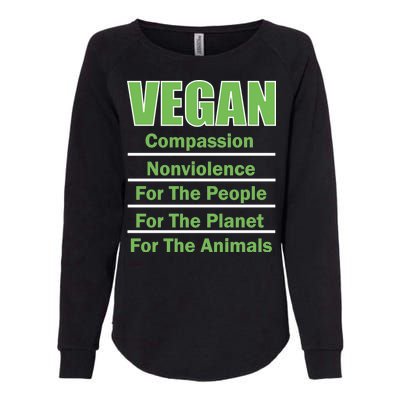 Vegan Message Womens California Wash Sweatshirt