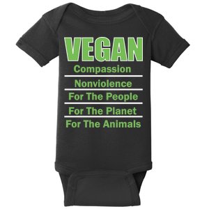 Vegan Message Baby Bodysuit