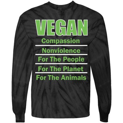 Vegan Message Tie-Dye Long Sleeve Shirt