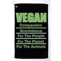 Vegan Message Golf Towel