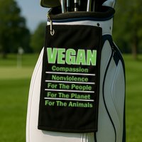 Vegan Message Golf Towel