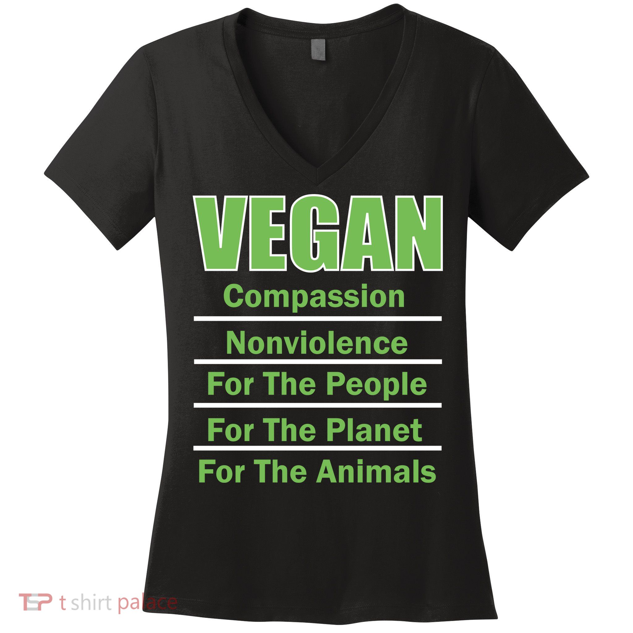 Vegan Message Women's V-Neck T-Shirt